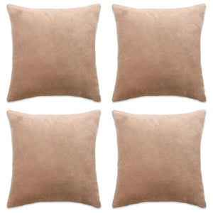 Fodere per Cuscini 4 pz in Tessuto 80x80 cm Beige 132947