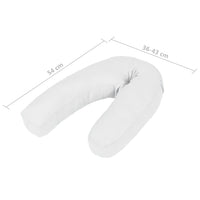 Cuscino per Gravidanza a Forma di J 54x(36-43) cm Bianco