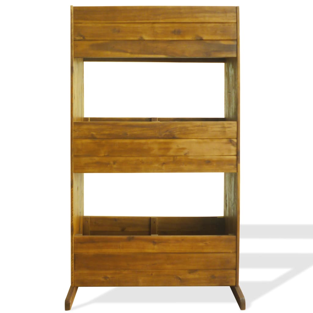 Letto Rialzato da Giardino a 3 Livelli Legno Massello di Acacia 43792