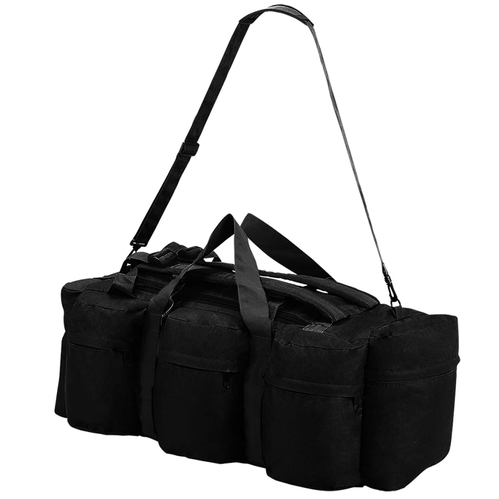 Borsone da Viaggio Stile Militare 3 in 1 45 L Nero 91390