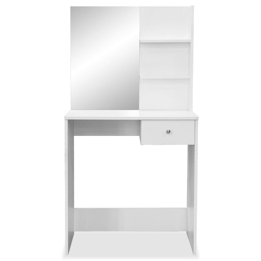 Toeletta di design in derivati ​​del legno 75 x 40 x 141 cm bianco 02_0006337