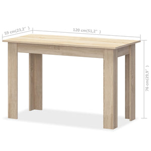 Tavolo da Pranzo e Panche 3 pz in Legno Multistrato Rovere 244866