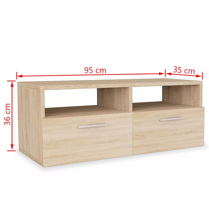 Mobile TV TV buffet dal design pratico in truciolato 95 cm rovere 2502092