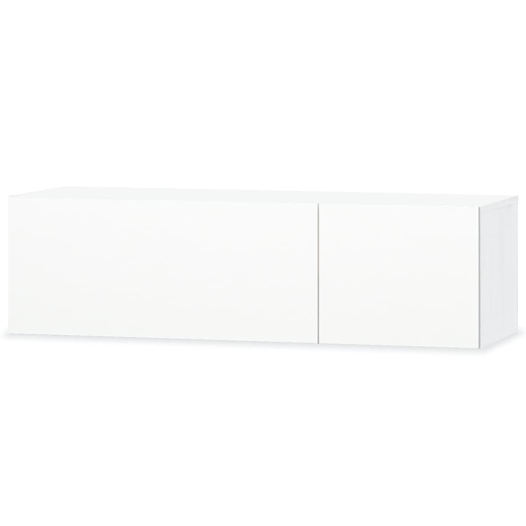 Mobile Porta TV in Legno Multistrato 120x40x34 cm Bianco Lucido 244870