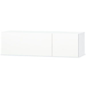 Mobile Porta TV in Legno Multistrato 120x40x34 cm Bianco Lucido 244870