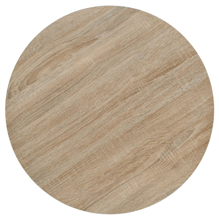 Tavolo Bistrot in MDF e Acciaio Rotondo 60x75 cm Colore Rovere 245612