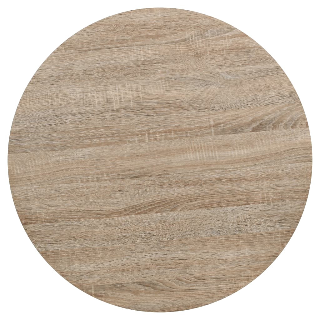 Tavolo Bistrot in MDF e Acciaio Rotondo 80x75 cm Colore Rovere 245613