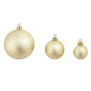 Set Palline di Natale 100 pz 3/4/6 cm Oro 245708