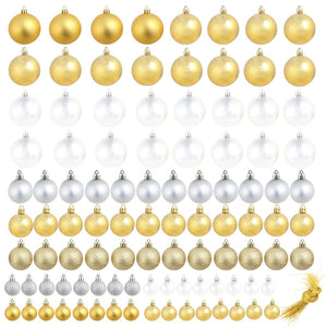 Palline di Natale 100 pz Argento/Oro 245719