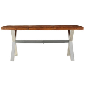 Tavolo da Pranzo in Legno Massello 180x90x76 cm 245639
