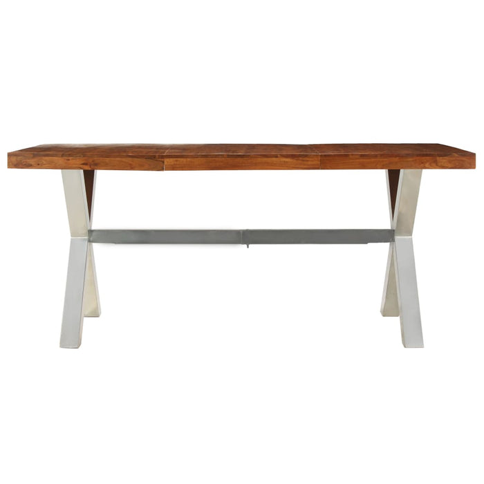 Tavolo da Pranzo in Legno Massello 180x90x76 cm 245639