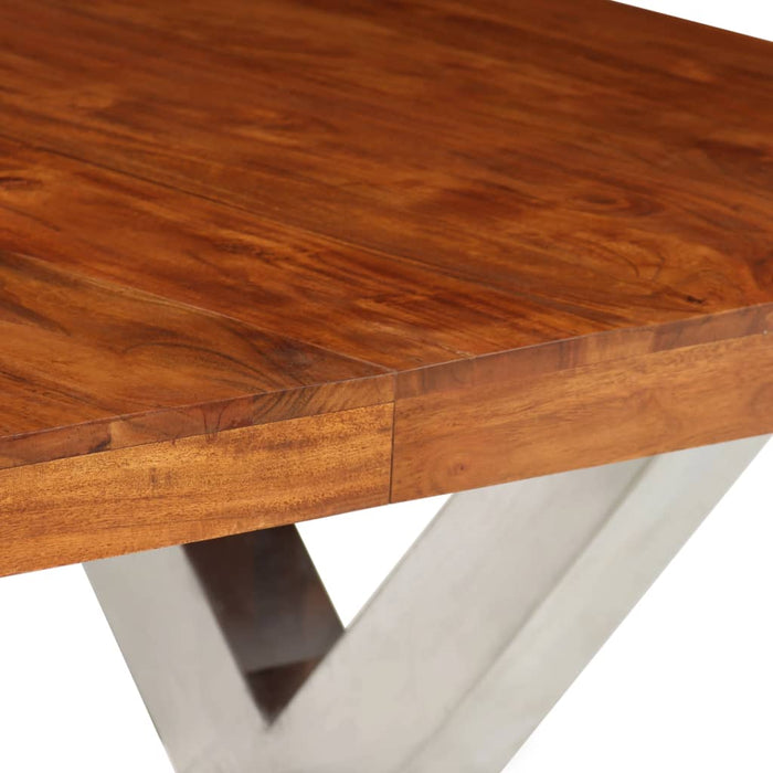Tavolo da Pranzo in Legno Massello 180x90x76 cm 245639