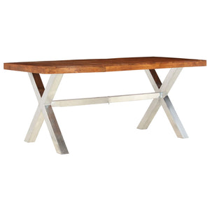 Tavolo da Pranzo in Legno Massello 180x90x76 cm 245639