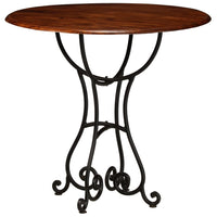 Tavolo da Pranzo in Legno di Acacia Finitura Ambra 80x76 cm 245641