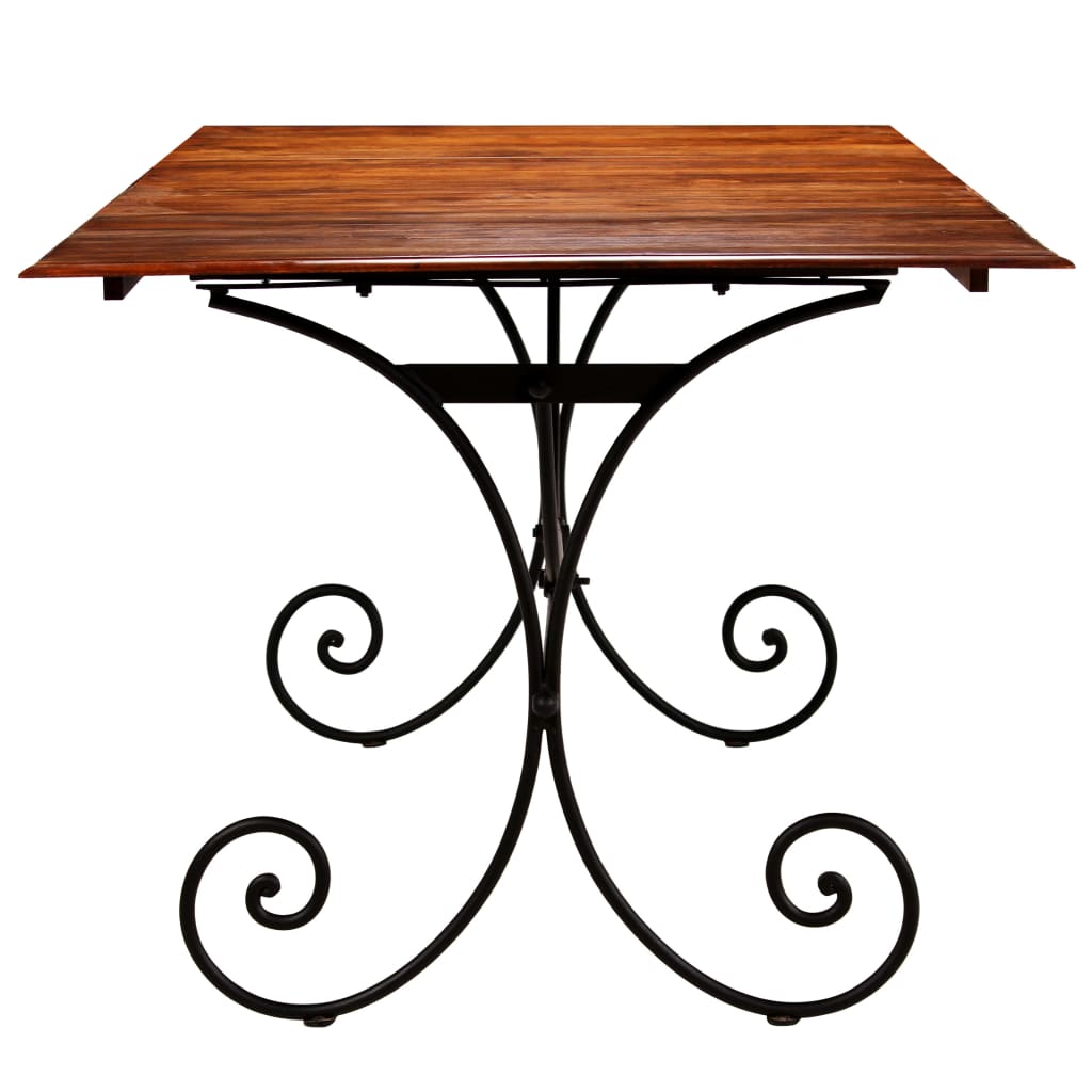 Tavolo da Pranzo in Legno Massello Finitura Ambra 200x100x76 cm 245643