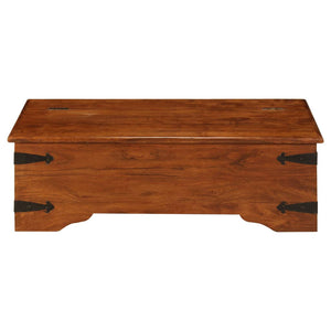 Tavolino da Salotto in Legno Acacia Finitura Ambra 110x55x35 cm 245654