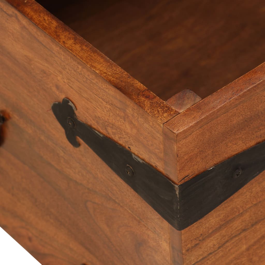 Tavolino da Salotto-Tavolino da soggiorno-Tavolo in Legno Acacia Finitura Ambra 110x55x35 cm 231262