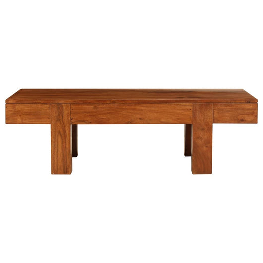 Tavolino da Salotto-Tavolino da soggiorno-Tavolo in Legno Acacia Finitura Ambra 110x55x35 cm 240376