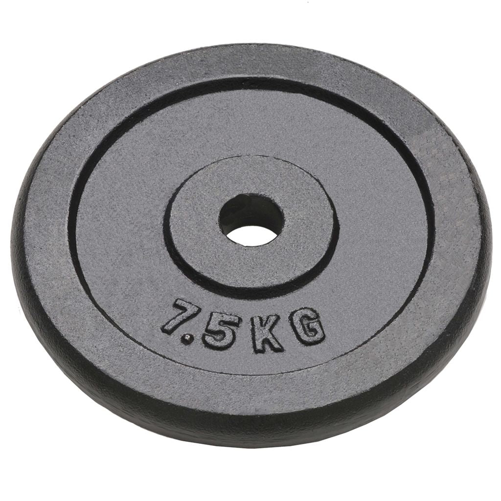 Disco pesi 4 pezzi 4 x 7,5 kg manubri in ghisa fitness bodybuilding 02_0000764