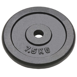 Disco pesi 4 pezzi 4 x 7,5 kg manubri in ghisa fitness bodybuilding 02_0000764