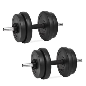 Manubri 14 pezzi 20 kg barre pesi dischi fitness bodybuilding bicipiti 02_0000737