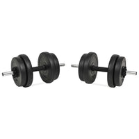 Manubri 14 pezzi 20 kg barre pesi dischi fitness bodybuilding bicipiti 02_0000737