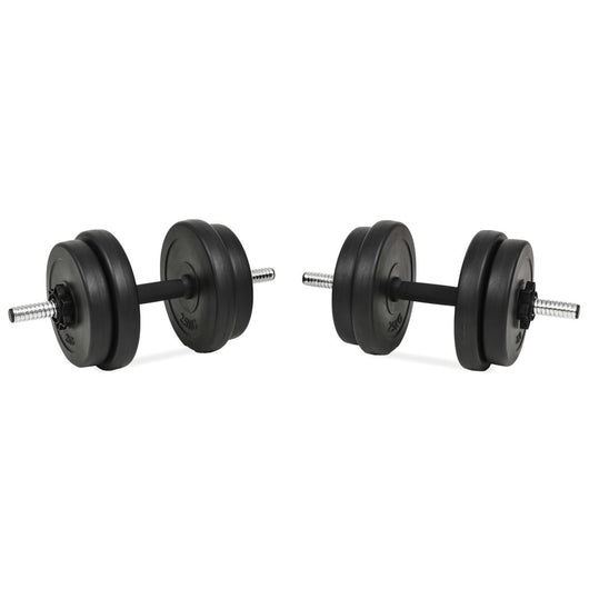 Manubri 14 pezzi 20 kg barre pesi dischi fitness bodybuilding bicipiti 02_0000737