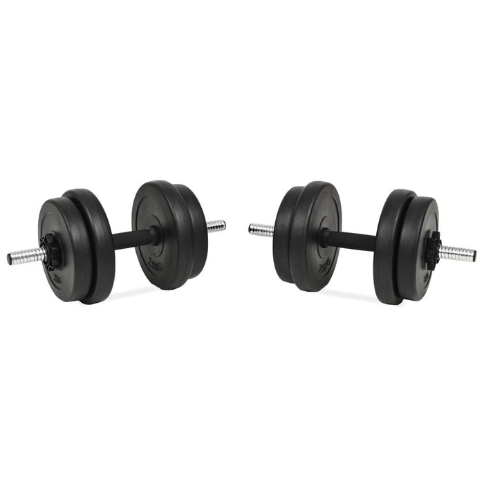 Manubri 14 pezzi 20 kg barre pesi dischi fitness bodybuilding bicipiti 02_0000737