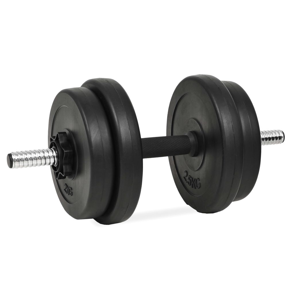 Manubri 14 pezzi 20 kg barre pesi dischi fitness bodybuilding bicipiti 02_0000737