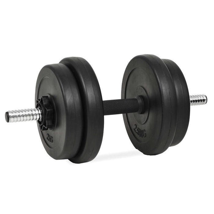 Manubri 14 pezzi 20 kg barre pesi dischi fitness bodybuilding bicipiti 02_0000737