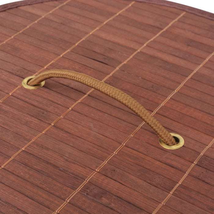 Cesto Portabiancheria in BambÃ¹ Rotondo Marrone cod mxl 42801