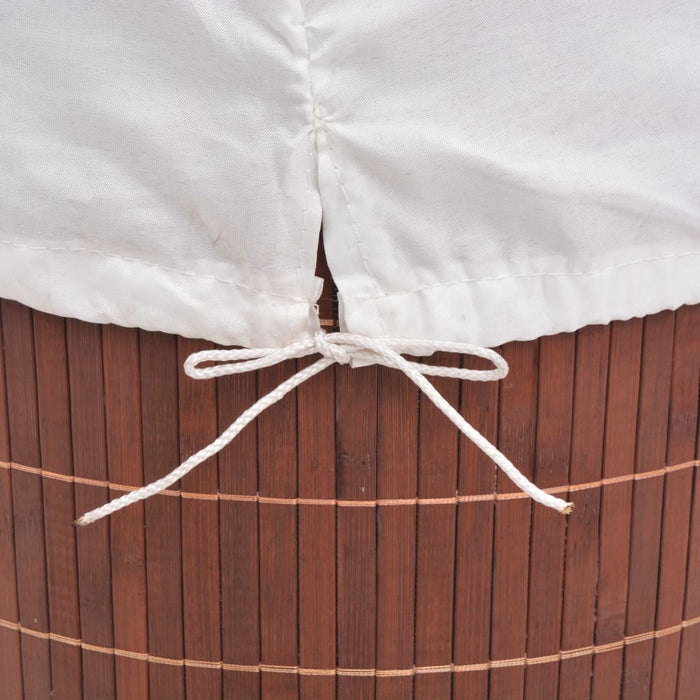 Cesto Portabiancheria in BambÃ¹ Rotondo Marrone cod mxl 42801