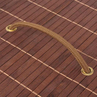 Cesto Portabiancheria in Bambù Ovale Marrone 245580