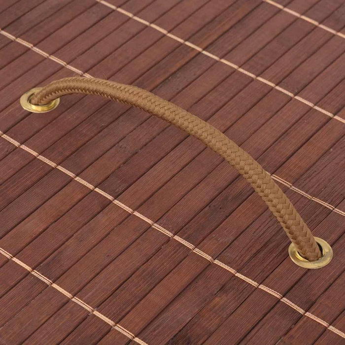 Cesto Portabiancheria in Bambù Ovale Marrone 245580