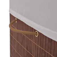 Portabiancheria rettangolare 40 x 30 x 60 cm bambù marrone 02_0006177