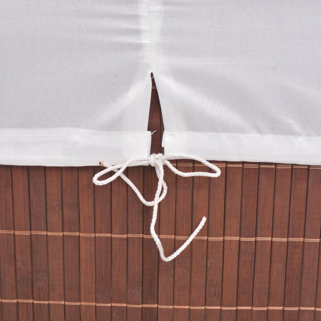 Portabiancheria rettangolare 40 x 30 x 60 cm bambù marrone 02_0006177