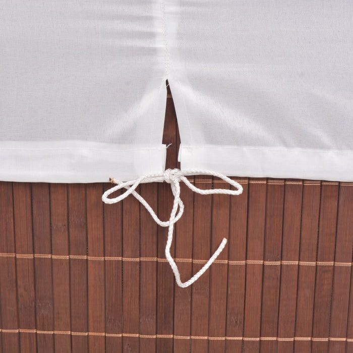 Portabiancheria rettangolare 40 x 30 x 60 cm bambù marrone 02_0006177