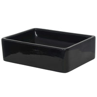 Lavandino Rettangolare in Ceramica Nero 41x30x12 cm 142734