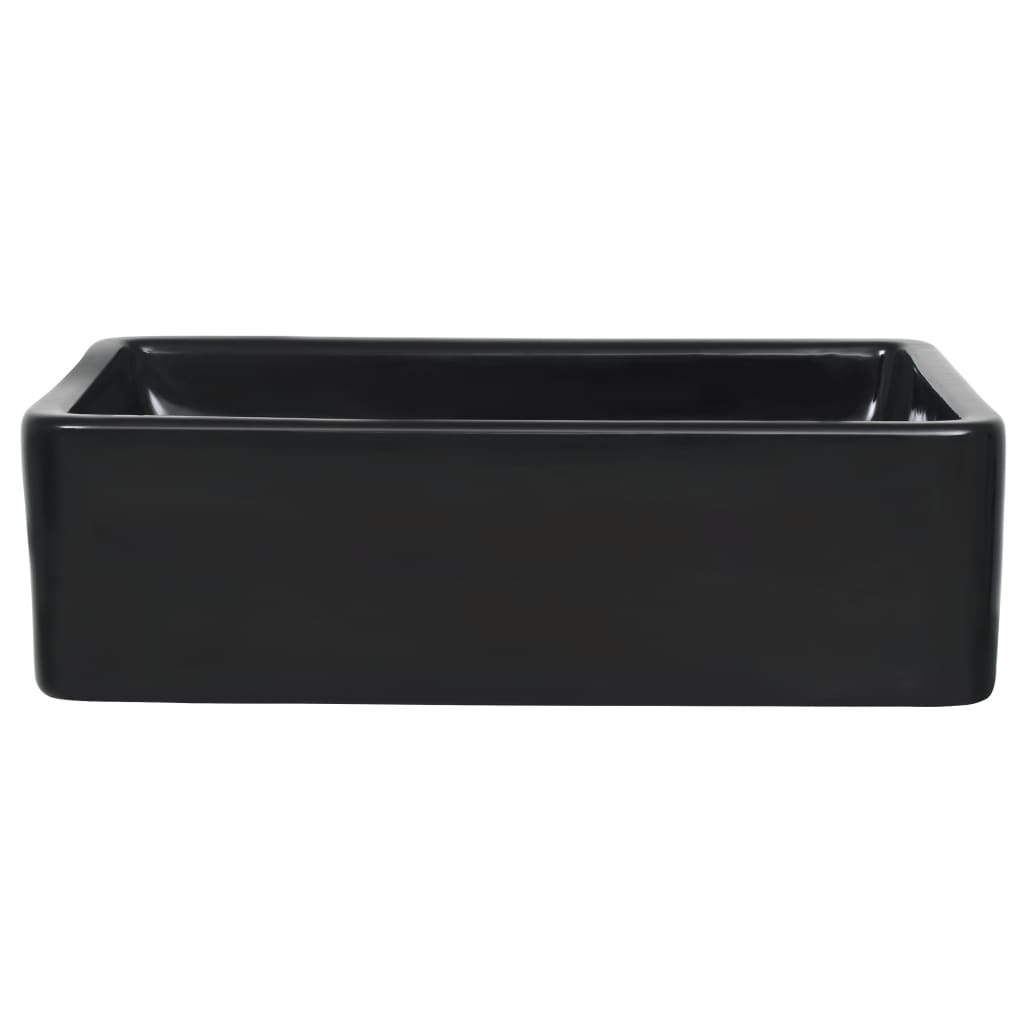 Lavabo bagno in ceramica lavabo wc rettangolare 41 x 30 x 12 cm nero 02_0002538