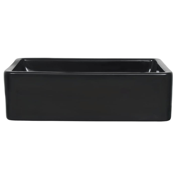 Lavabo bagno in ceramica lavabo wc rettangolare 41 x 30 x 12 cm nero 02_0002538