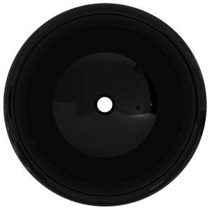 Lavandino Tondo in Ceramica Nero 40 x 15 cm cod mxl 51173