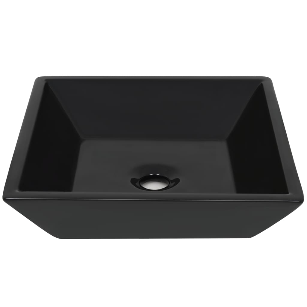 Lavabo bagno quadrato 41,5 x 41,5 cm ceramica nera 02_0002543