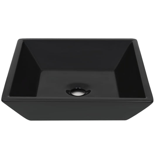 Lavabo bagno quadrato 41,5 x 41,5 cm ceramica nera 02_0002543