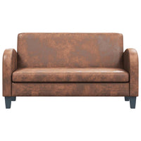 Divano a 2 Posti in Camoscio Artificiale Marrone cod mxl 15113