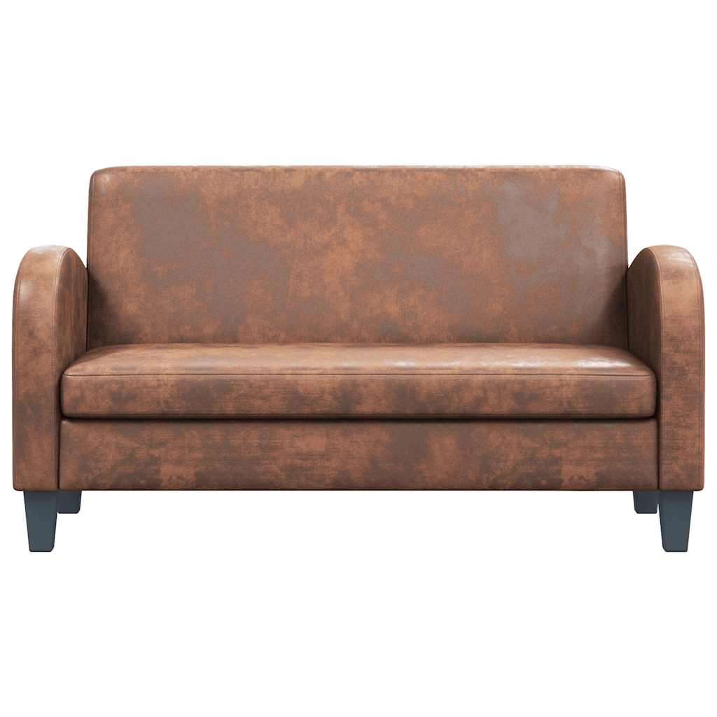 Divano a 2 Posti in Camoscio Artificiale Marrone 245585