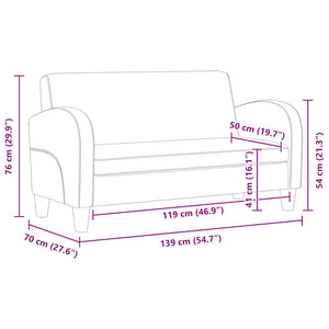 Divano a 2 Posti in Camoscio Artificiale Marrone 245585