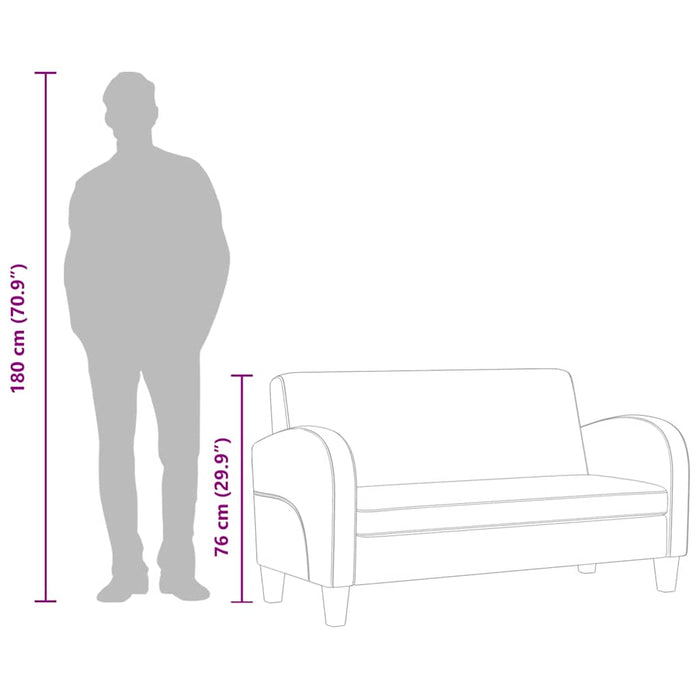 Divano a 2 Posti in Camoscio Artificiale Marrone 245585