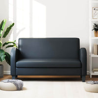 Divano a 2 Posti in Pelle Artificiale Nero 245587