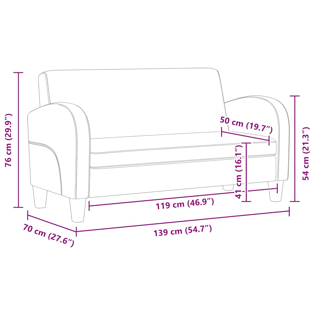 Divano a 2 Posti in Pelle Artificiale Nero 245587