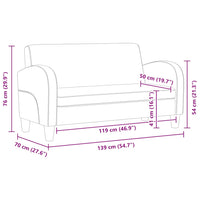 Divano a 2 Posti in Pelle Artificiale Nero 245587